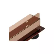 Mexen Flat Wall stenska linearna odtočna rešetka 2v1 90 cm, rožnato zlato - 1630090