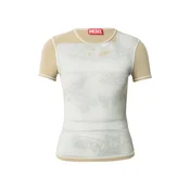 DIESEL Majica T-ELE-LONG-AA1 bež/meta/pastelno zelena