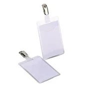 Durable identifikacijske kartice 90x60mm (8107), prozorna, sponka krokodil obešanka (25 kos)