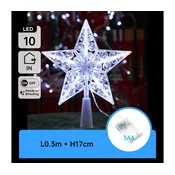 Aigostar - LED božicna dekoracija 10xLED/3xAA hladno bela zvezda