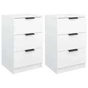 Vidaxl Nočna omarica 2 kosa bela 40x36x65 cm