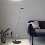 Top Light Puk Mini Floor Mini Enotna LED preproga/čista, črna - Dnevna soba/jedilnica - Dizajn - črna mat, krom, prozorna, satinirana - Kovina