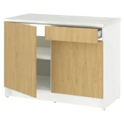 KNOXHULT Podni ormaric s vratima i fiokom, im. hrastovine, 120 cm