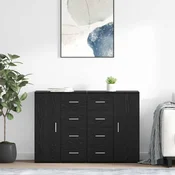 Komode s ladicama Corona 2 pcs Crni hrast 59 x 39 x 80 cm