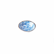 Majhna skleda 3 Cvetni list Crest Indigo Ikat 11 cm 150 ml
