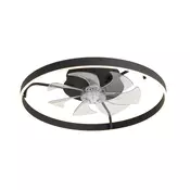 Stropni ventilator črn 70 cm vklj. LED zatemnilna z daljinskim upravljalnikom - Maddy