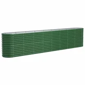 Vidaxl Visoka greda iz cinkanega jekla 332x40x68 cm zelena
