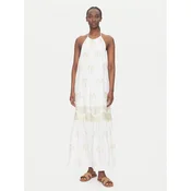 Simona Corsellini Poletna obleka P25CPAB02601 Bela Relaxed Fit