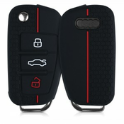Silikonska navlaka za kljuceve auta za Audi Audi - crna - 33653