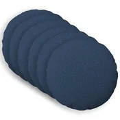 Vidaxl Prevleka za blazino 6 kos HEERLEN Modra Premer 30 cm Blago