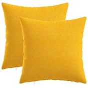 vidaXL Prevleka za blazino 2 kos HEERLEN Svetlo rumena 45 x 45 cm