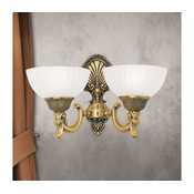 Orion WA 2-1201/2 - Zidna lampa ROCCA 2xE27/60W/230V bronza/bela