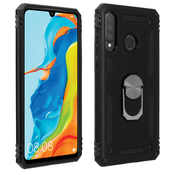 AVIZAR Etui odporen proti udarcem s kovinskim držalom za obrocke - ČRN str. Huawei P30 Lite, (20599841)