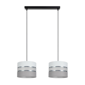 Luster na sajli CORAL 2xE27/60W/230V bela/siva