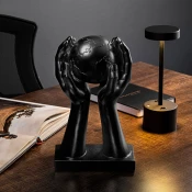 Aberto Design Dekorativna figura Global - 4, 18x30x9 cm, Crna
