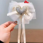 Ozdobna sponka za lase Heart - Bela KP38386