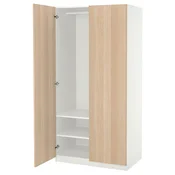 PAX/FORSAND Garderobna omara, bela/imitacija beljenega hrasta, 100x60x201 cm