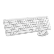 Brezžični komplet tipkovnice in miške Logitech Signature Slim MK950 - Off-White Nordic (PC)