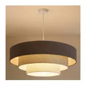 Brilagi - Lestenec na žici LUNETA 3xE27/60W/230V premer 80 cm siva/kremna/bela