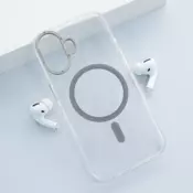 Maska Berlia Crystal Armor Magnetic za iPhone 16 transparent crna