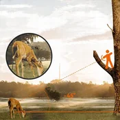 shumee Lovski laserski daljnogled, daljnogled za golf, merjenje kota, etui s 6xZOOM