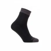 100% vodoodporne nogavice SEALSKINZ WRETHAM ANKLE SOCKS Black - 47–49 (XL)