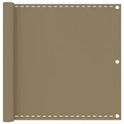 Vidaxl Balkonsko platno taupe 90x400 cm HDPE