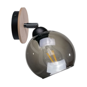 Zidna reflektorska svjetiljka UNO WOOD 1xE27/60W/230V crna/smeđa