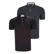 DVOJNI KOMPLET T8582 DEWBERRY MOŠKA MAJICA-ČRNA-ANTRACIT