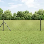 vidaXL vidaXL Ograja iz verižne povezave Siva 10 x 0.8 m Jeklo, (5000094977)
