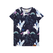Walkiddy Majica Unicorns & Pegasuses, mornarsko plava / tamno plava / svijetloroza / bijela