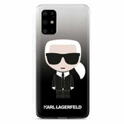 KARL LAGERFELD KLHCS69TRDFKBK za Samsung Galaxy S20 Ultra G988 prozorno črna trda zaščita - Karl Full Body Iconic
