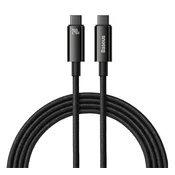 Baseus Tungsten Gold USB Type-C kabel za brzo punjenje i prijenos podataka, 240W, 2 m, crni