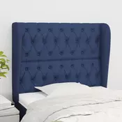 Vidaxl vidaXL Vzglavnik s krilci moder 103x23x118/128 cm blago