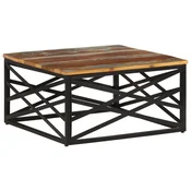 Stolic za kavu 68 x 68 x 35 cm od masivnog obnovljenog drva