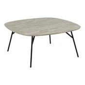 Klubska mizica Norsica 903 (Črna + Sivi marmor) Sivi marmor, Črna, 40x90x90cm, Marmor, Kotna