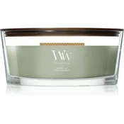 Woodwick Verdant Fig dišeča sveča z lesenim stenjem 453.6 g