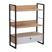 Homestar Polica STUDY 70x30x90 cm hrast bela