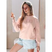 Bluza damska oversize z haftem EASYJOY różowa Dstreet