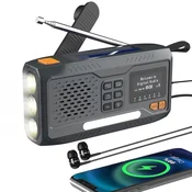 Extralink BT-4000 prenosni radio z dynamo, solarnim polnenjem in Powerbank