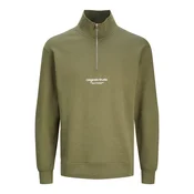 JACK & JONES Majica JORVESTERBRO oliva/off-bela