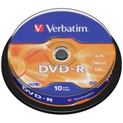 1 to 3 VERBATIM DVD-R 4,7 GB 16X AZO ZA PC MAC SNEMALNIK 10 KOSOV VISOKA KAKOVOST