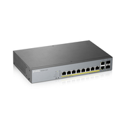 Zyxel GS1350-12HP-EU0101F mrežni prekidac Upravljano L2 Gigabit Ethernet (10/100/1000) Podrška za napajanje putem Etherneta (PoE) Sivo