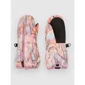 Roxy Snows Up Kids Mittens coral chic papercut