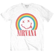 Nirvana Majica Smiley Rainbow White S
