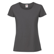 Iconic 195 Ringspun Premium Premium Fruit of the Loom Graphite Womens T-shirt