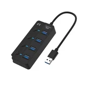INF USB 3.0 Hub s 4 Vrati, Posameznimi Stikali za Napajanje in LED Indikatorji, (5000129843)