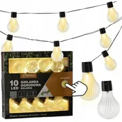 Vrtna solarna girlanda 2+1,8m 10LED topla bela 63840