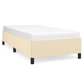 Vidaxl posteljni okvir brez vzmetnice Cream 90x200 cm Tkanina