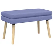 Vidaxl Dvojna klop Jeans modra 80 x 40 x 47 cm Blago